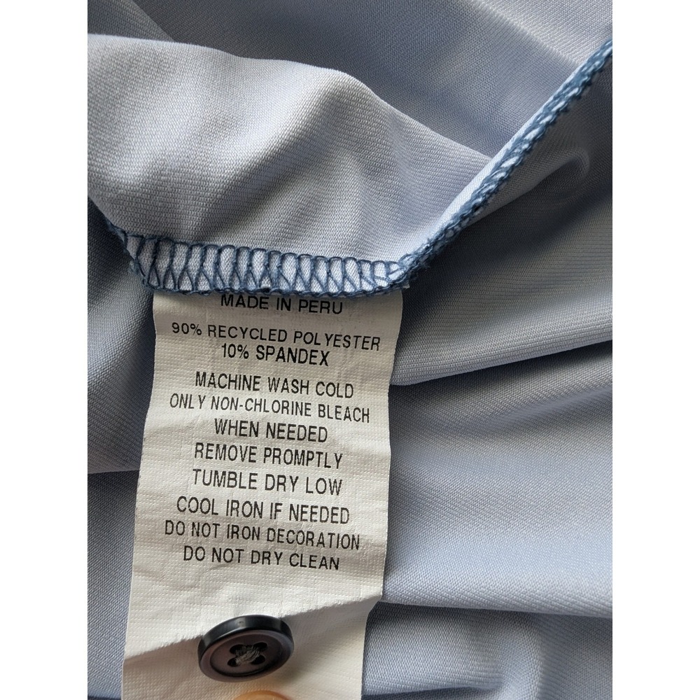 Greyson Polo Mens Medium Navy Pink Antler Bird Print Performance Golf Shirt M - Picture 6 of 9